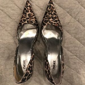 Next brand leopard print heels size 6.5